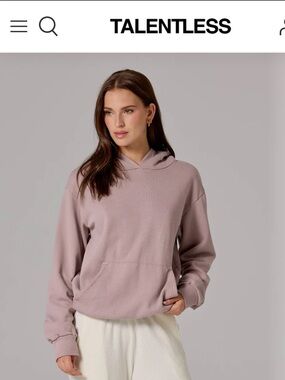 TALENTLESS Dusty Mauve Pullover Hoodie